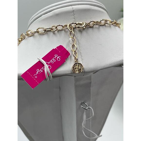 Lilly Pulitzer Seaside Tassel Bib 
Statement Necklace Capri Teal $88 New - Picture 10 of 12